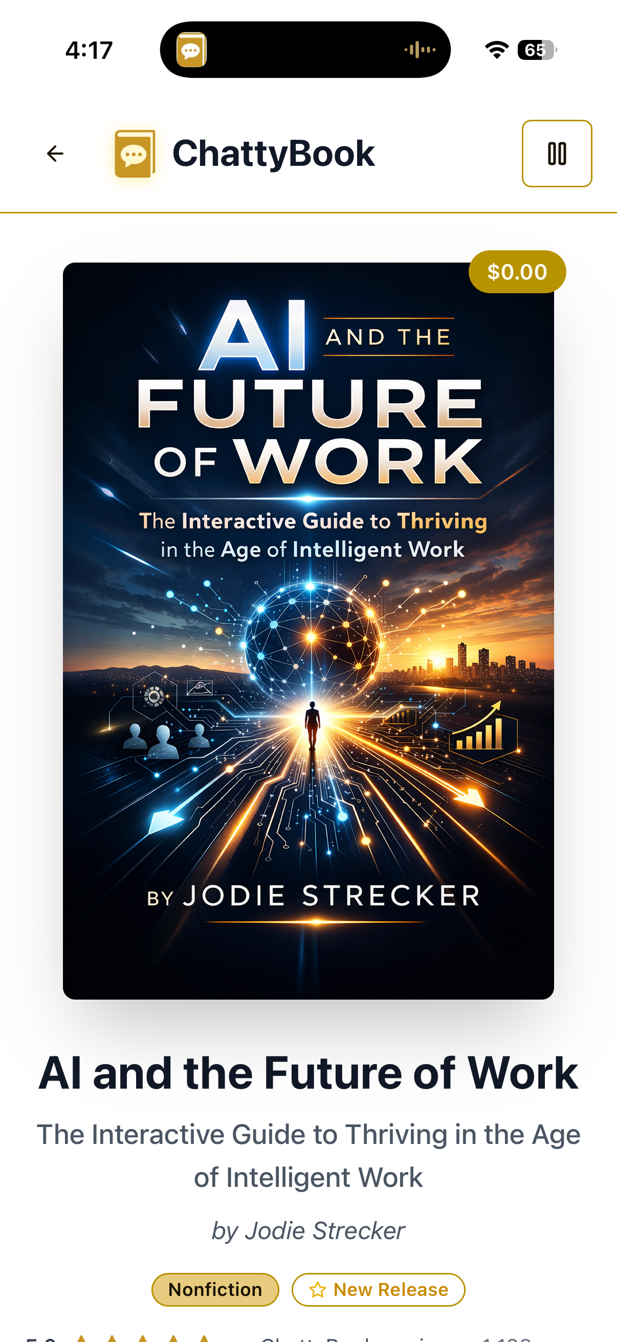 AI and the Future of Work — published e-book on phone